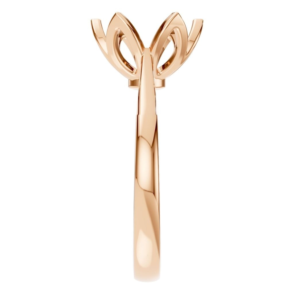 RI-6525 Rose Gold Ring UNSET - Side View