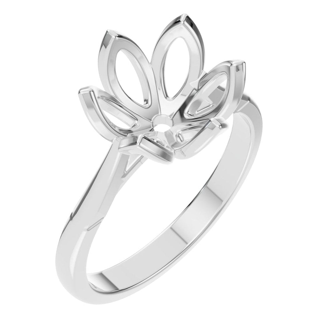 RI-6525 White Gold Ring UNSET - Main View