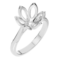 RI-6525 White Gold Ring UNSET - Main View