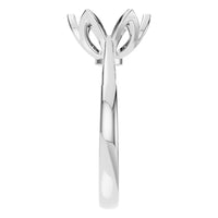 RI-6525 White Gold Ring UNSET - Side View