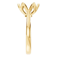 RI-6525 Yellow Gold Ring UNSET - Side View