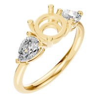 RI-6565 Yellow Gold Ring SEMISET - Main View