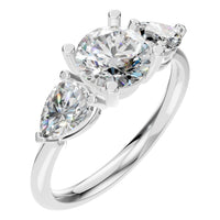 RI-6565 White Gold Ring SET - Main View