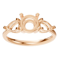 RI-6565 Rose Gold Ring UNSET - Front View