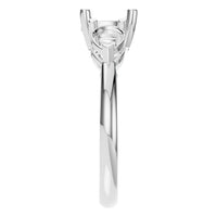 RI-6565 White Gold Ring UNSET - Side View