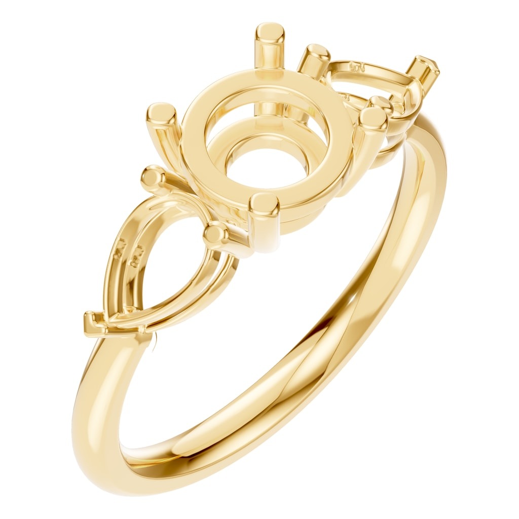 RI-6565 Yellow Gold Ring UNSET - Main View