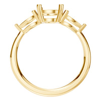 RI-6565 Yellow Gold Ring UNSET - Top View