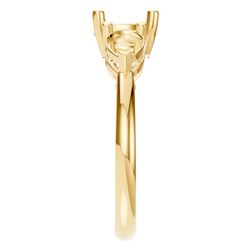 RI-6565 Yellow Gold Ring UNSET - Side View