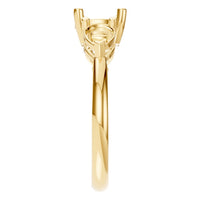 RI-6565 Yellow Gold Ring UNSET - Side View