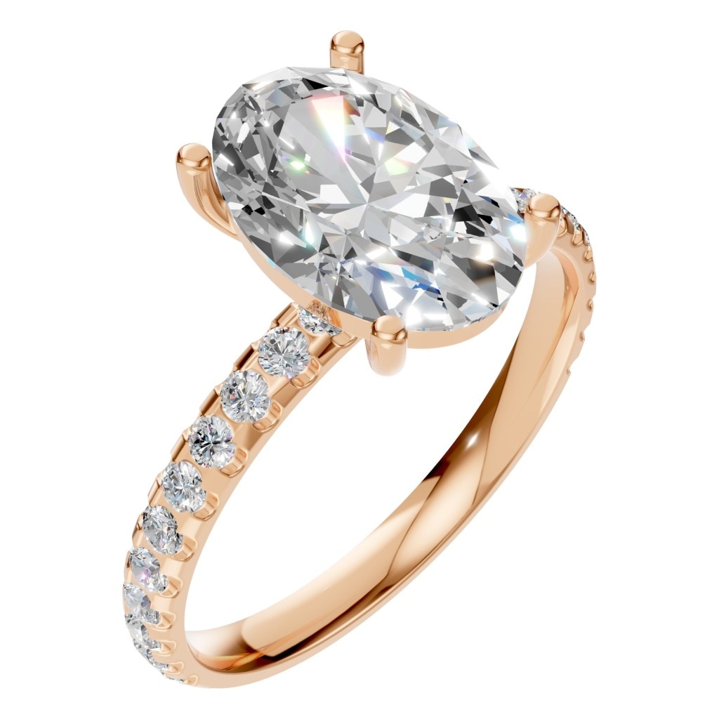 RI-6588 Rose Gold Ring SET - Main View