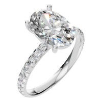 RI-6588 White Gold Ring SET - Main View