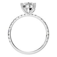 RI-6588 White Gold Ring SET - Top View
