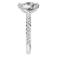 RI-6588 White Gold Ring SET - Side View
