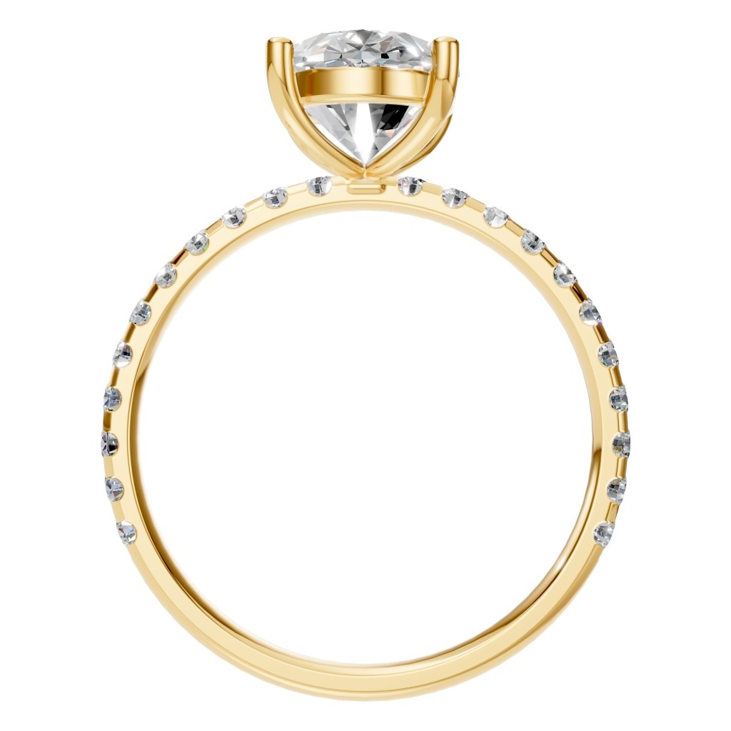 RI-6588 Yellow Gold Ring SET - Top View