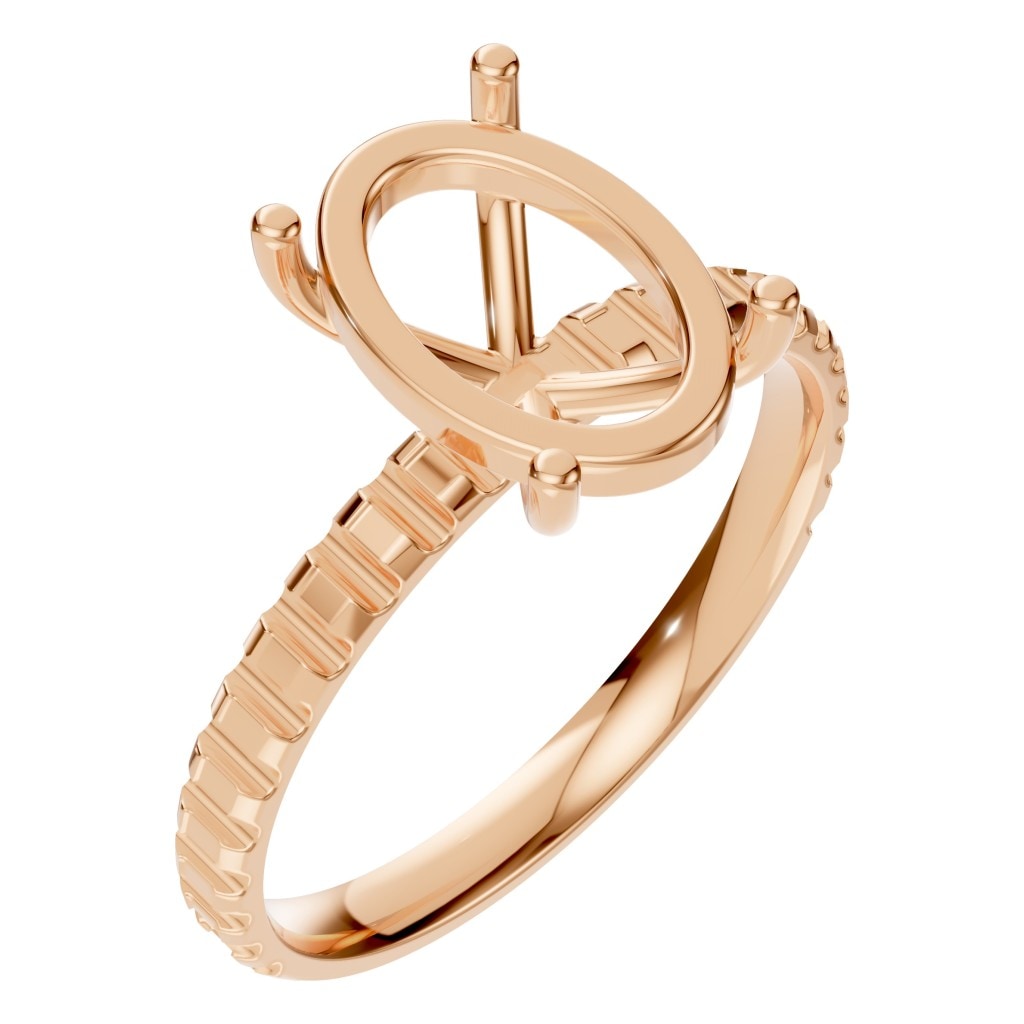 RI-6588 Rose Gold Ring UNSET - Main View