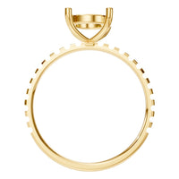 RI-6588 Yellow Gold Ring UNSET - Top View