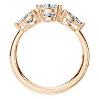RI-6627 Rose Gold Ring SET - Top View