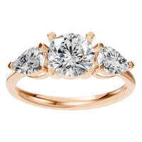 RI-6627 Rose Gold Ring SET - Front View