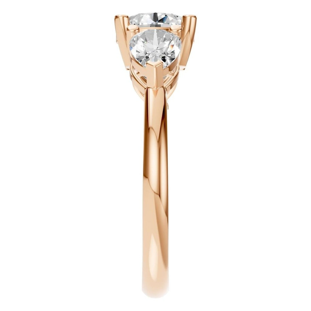 RI-6627 Rose Gold Ring SET - Side View