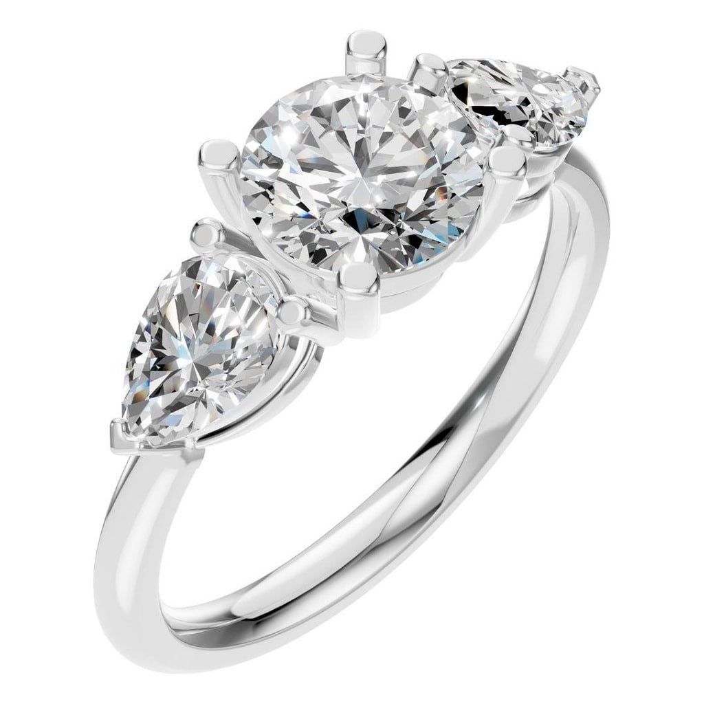 RI-6627 White Gold Ring SET - Main View