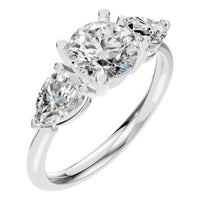 RI-6627 White Gold Ring SET - Main View