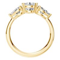 RI-6627 Yellow Gold Ring SET - Top View