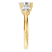 RI-6627 Yellow Gold Ring SET - Side View