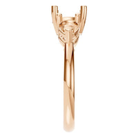 RI-6627 Rose Gold Ring UNSET - Side View