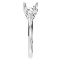 RI-6627 White Gold Ring UNSET - Side View