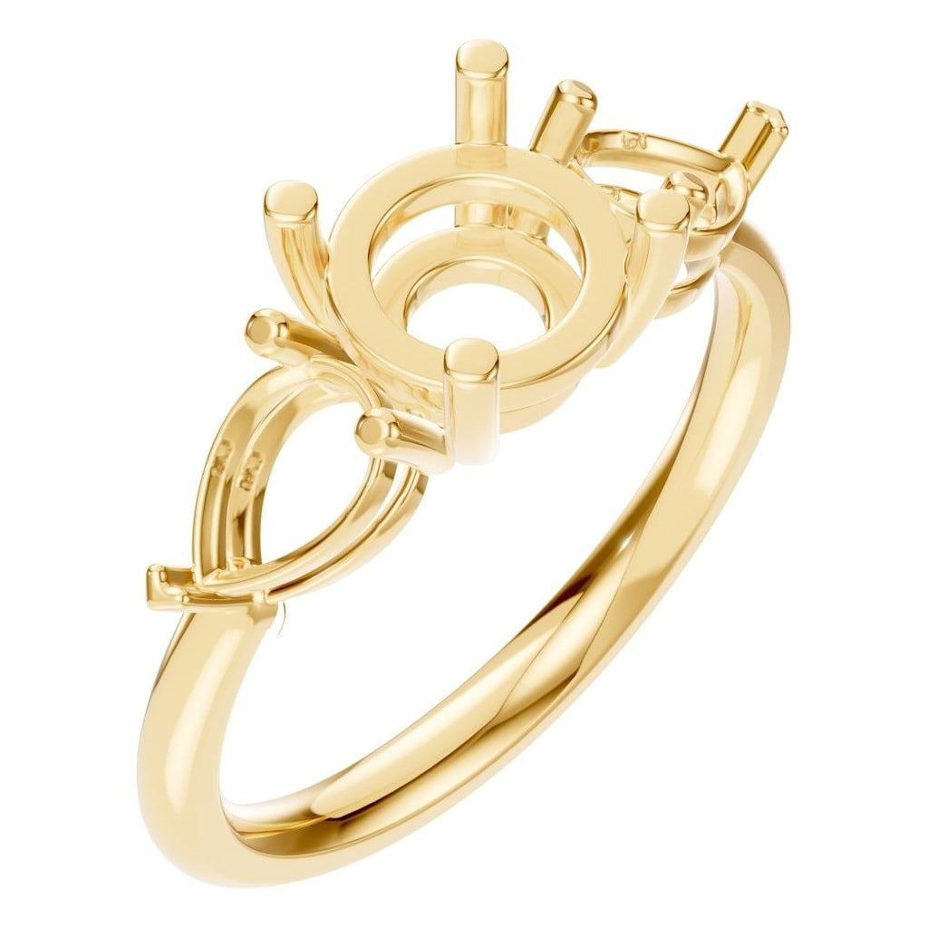 RI-6627 Yellow Gold Ring UNSET - Main View