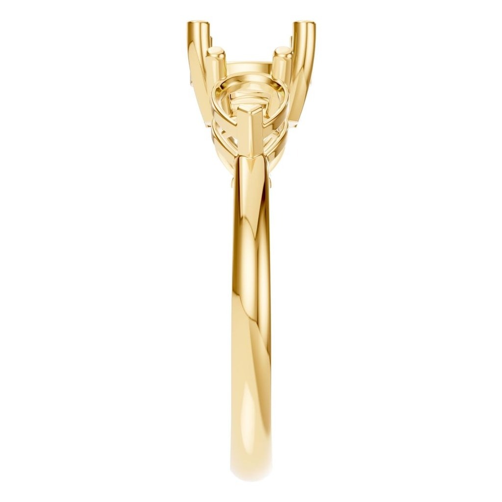 RI-6627 Yellow Gold Ring UNSET - Side View