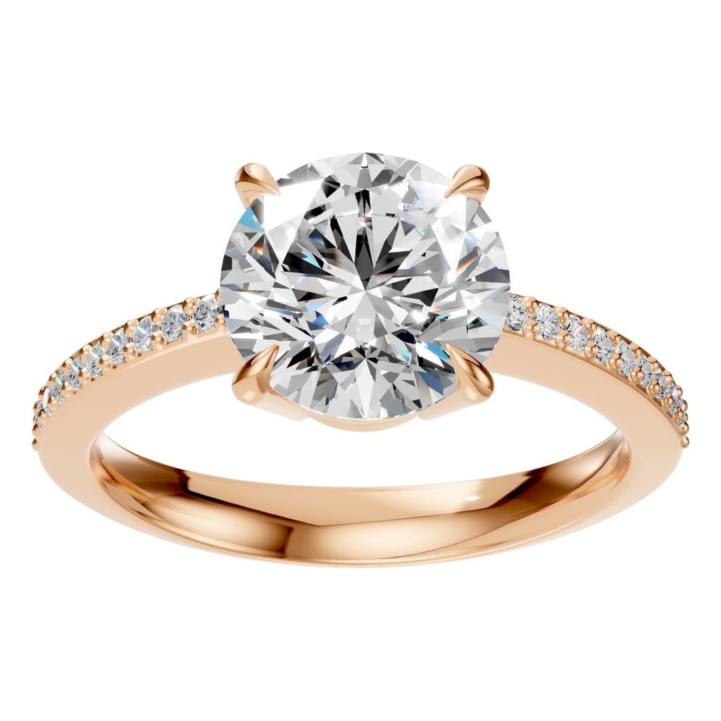 RI-6632 Rose Gold Ring SET - Front View