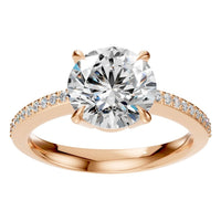 RI-6632 Rose Gold Ring SET - Front View