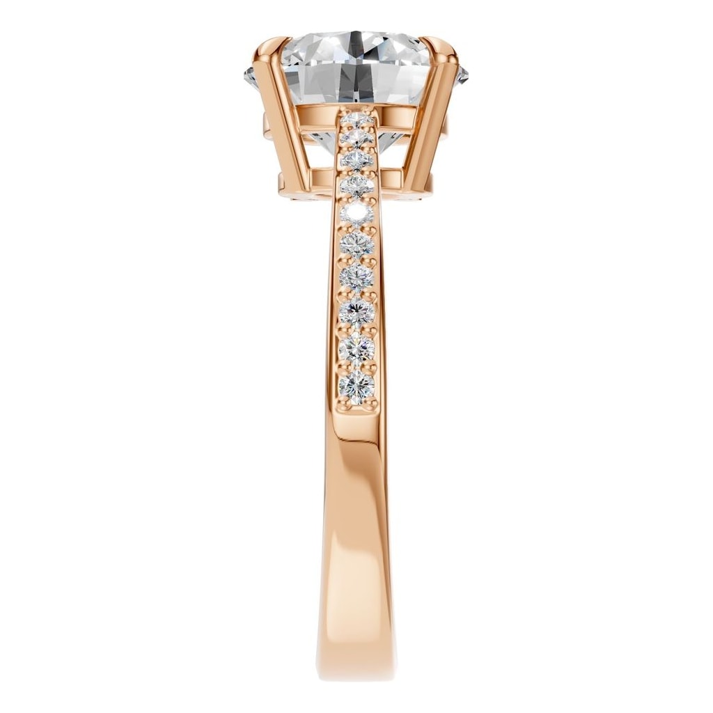 RI-6632 Rose Gold Ring SET - Side View