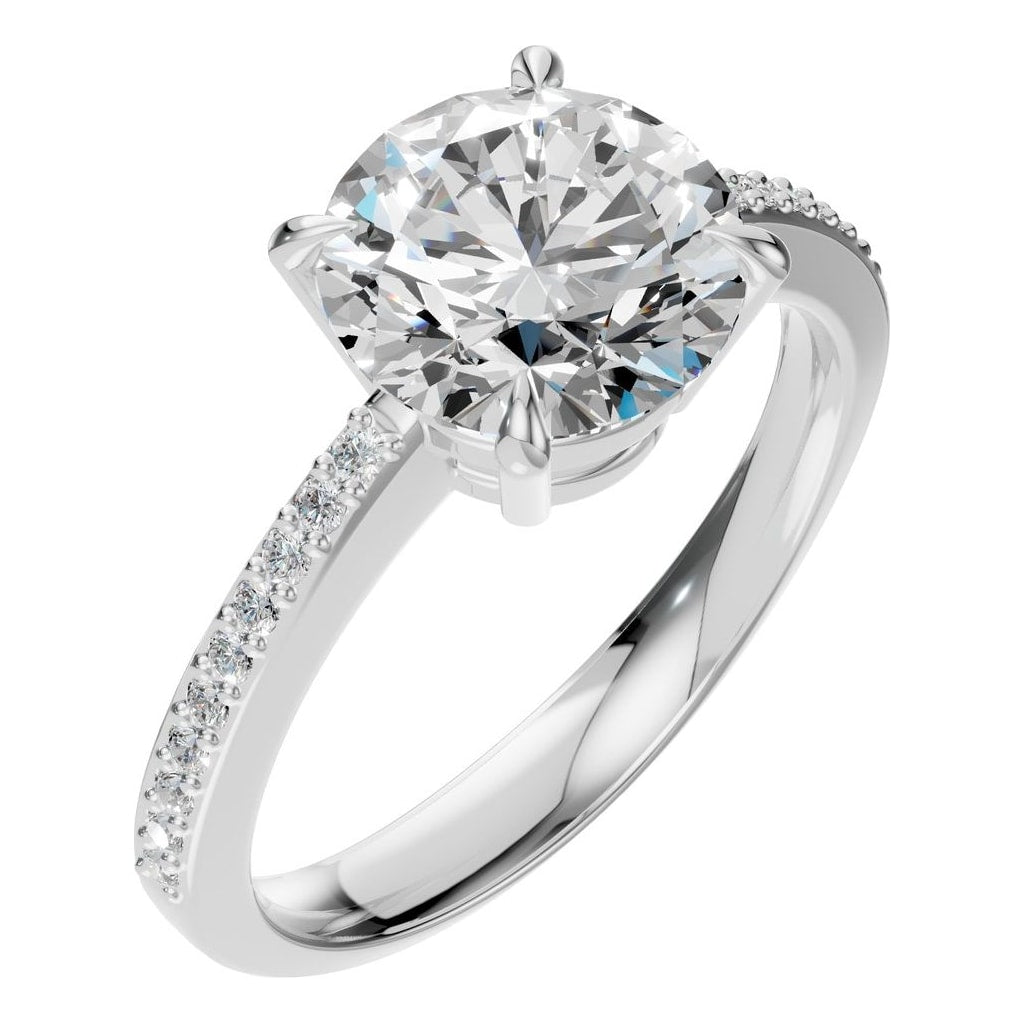 RI-6632 White Gold Ring SET - Main View