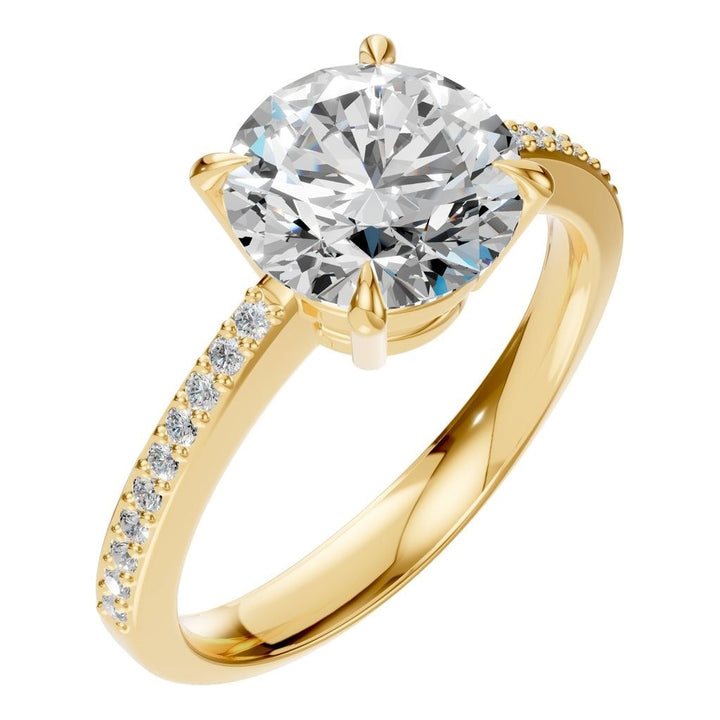 Accented Solitaire Ring Mounting - Round 8mm
