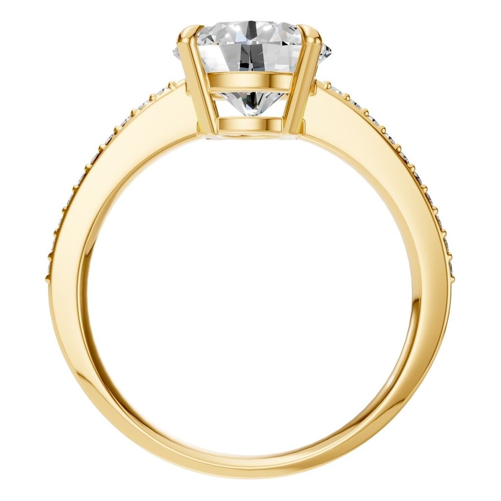 RI-6632 Yellow Gold Ring SET - Top View