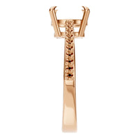 RI-6632 Rose Gold Ring UNSET - Side View