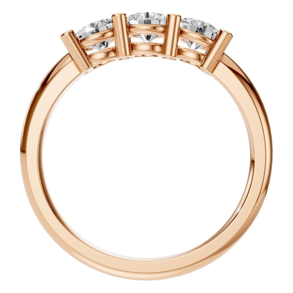 RI-6713 Rose Gold Ring SET - Top View