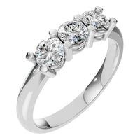 RI-6713 White Gold Ring SET - Main View