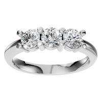RI-6713 White Gold Ring SET - Front View