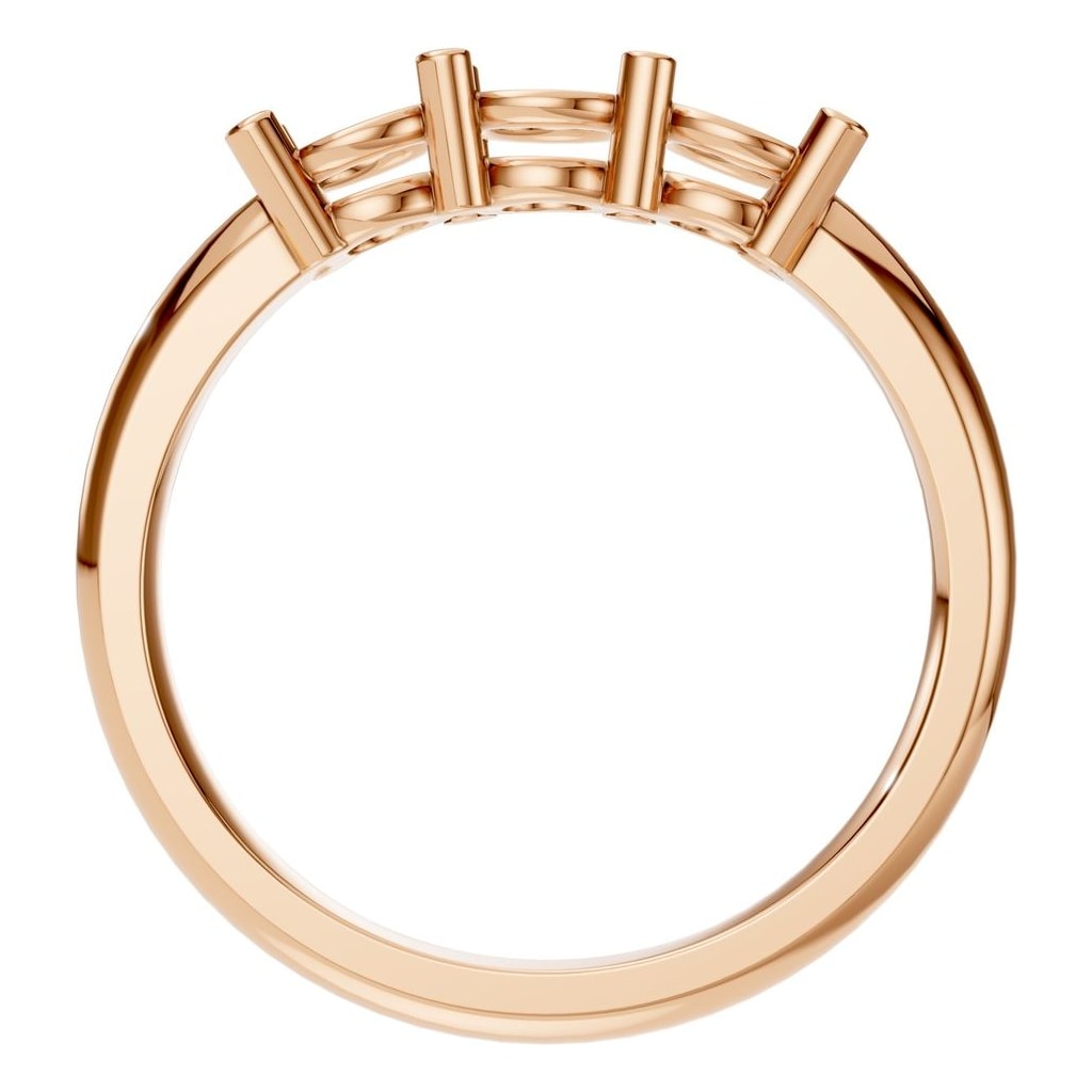 RI-6713 Rose Gold Ring UNSET - Top View