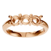 RI-6713 Rose Gold Ring UNSET - Front View