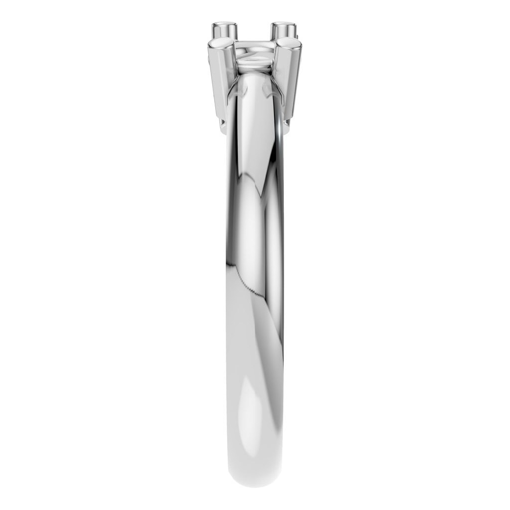 RI-6713 White Gold Ring UNSET - Side View