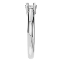 RI-6713 White Gold Ring UNSET - Side View