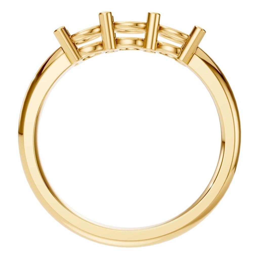 RI-6713 Yellow Gold Ring UNSET - Top View