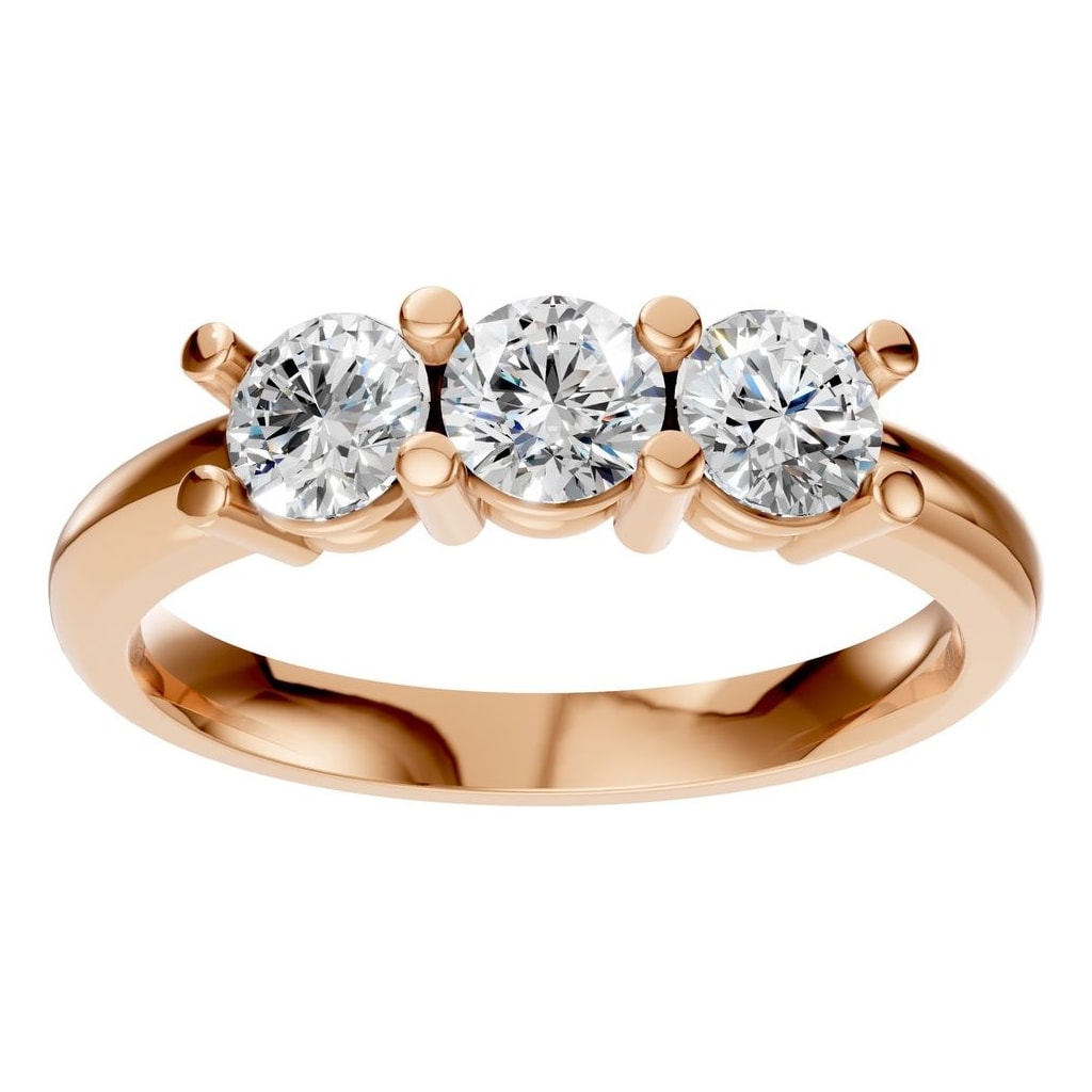 RI-6713 Rose Gold Ring SET - Front View