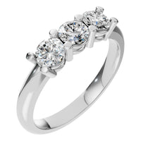 RI-6713 White Gold Ring SET - Main View