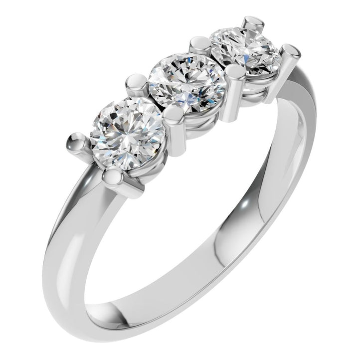 Three Stone Ring Mounting - Round 4mm