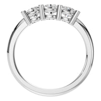 RI-6713 White Gold Ring SET - Top View